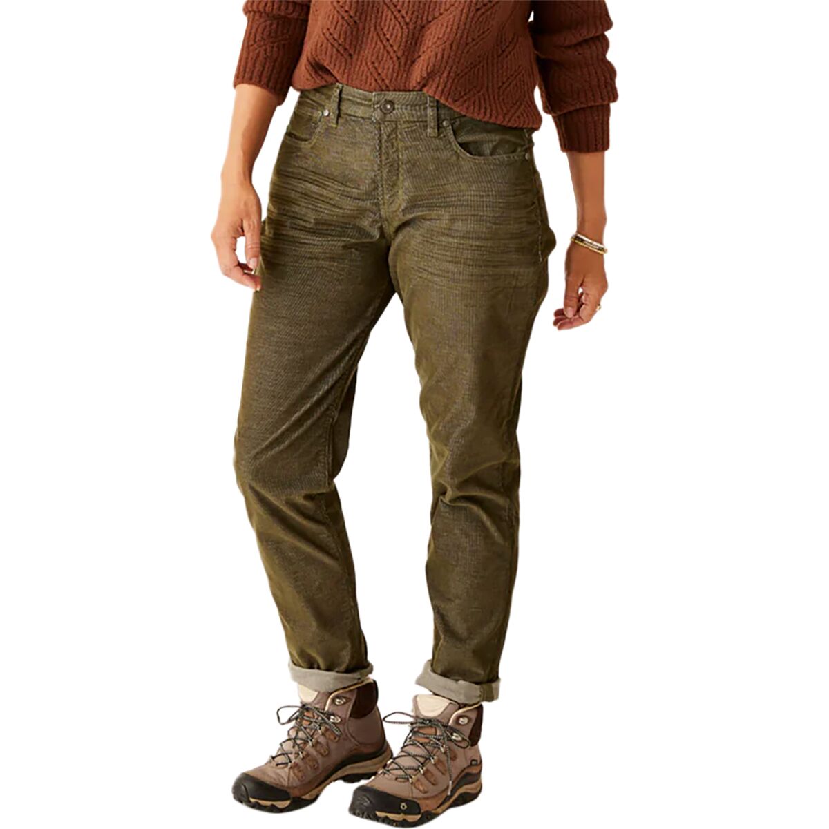Image of Carve Designs Carson Cord Hi Rise Pant - Women's Fir, 6