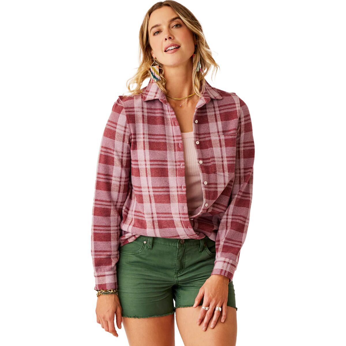 Carve Designs Fairbanks Supersoft Shirt - Women's Brick Plaid, XL