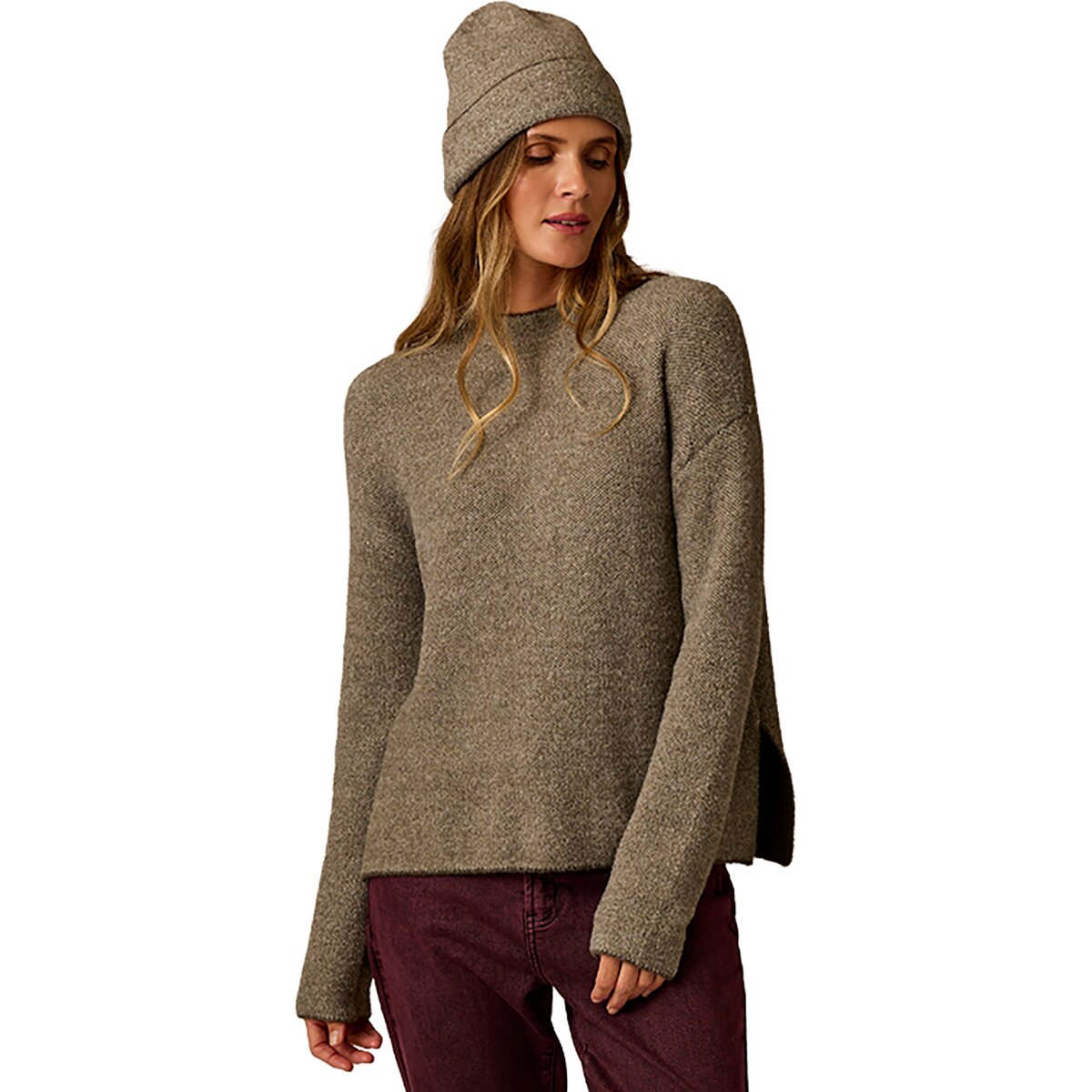Image of Carve Designs Olivia Plush Sweater - Women's Dark Olive Birdseye, M