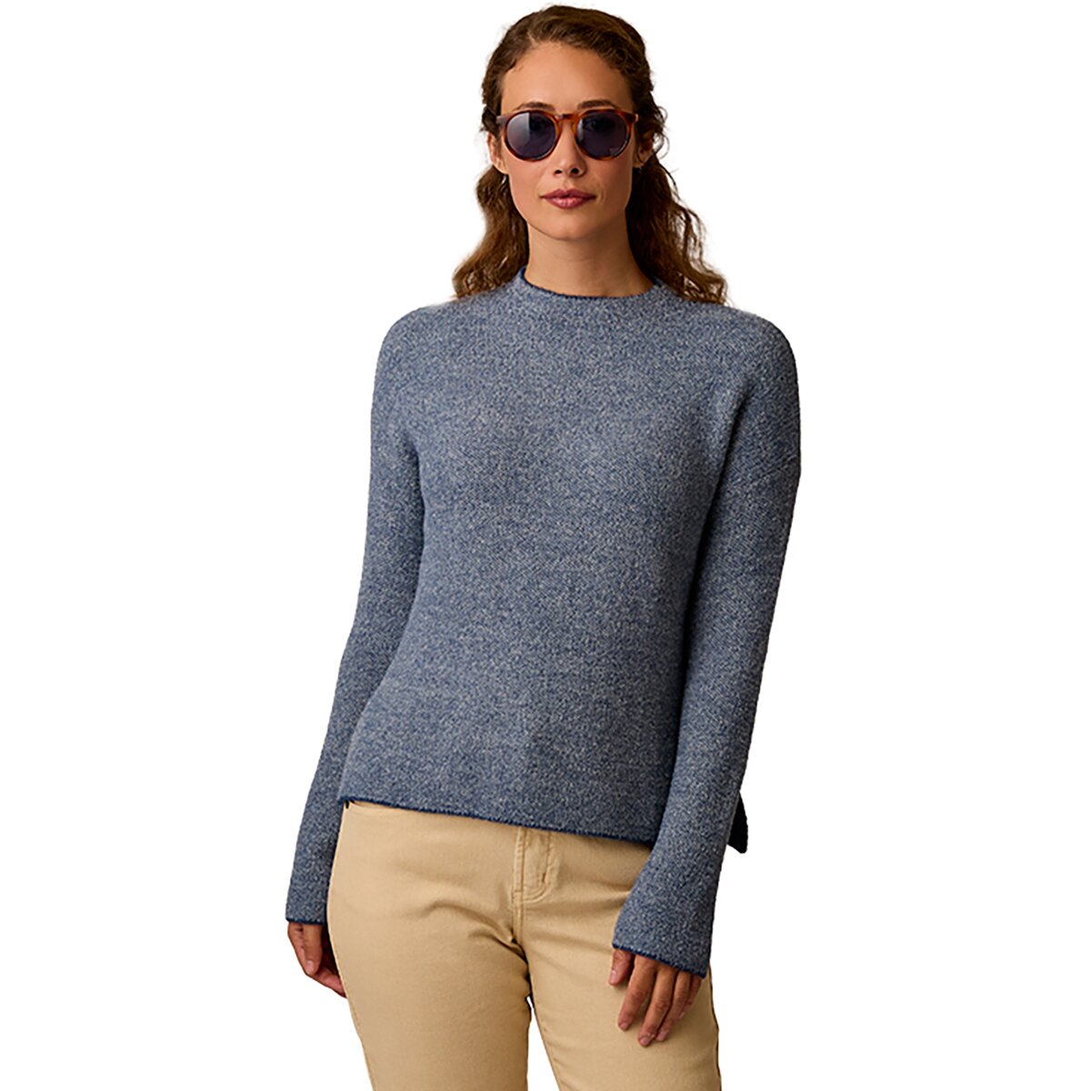 Image of Carve Designs Olivia Plush Sweater - Women's Deep Ocean Birdseye, M