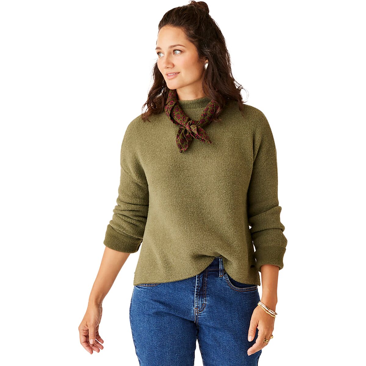 Image of Carve Designs Olivia Plush Sweater - Women's Fir Heather, L