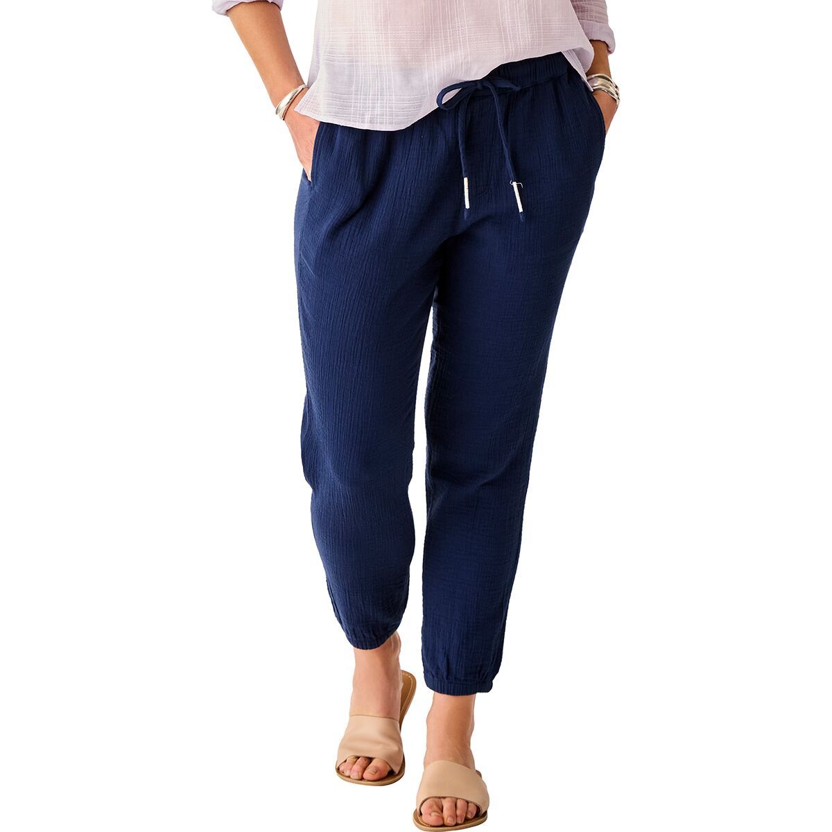 Image of Carve Designs Calista Gauze Pant - Women's Navy, S