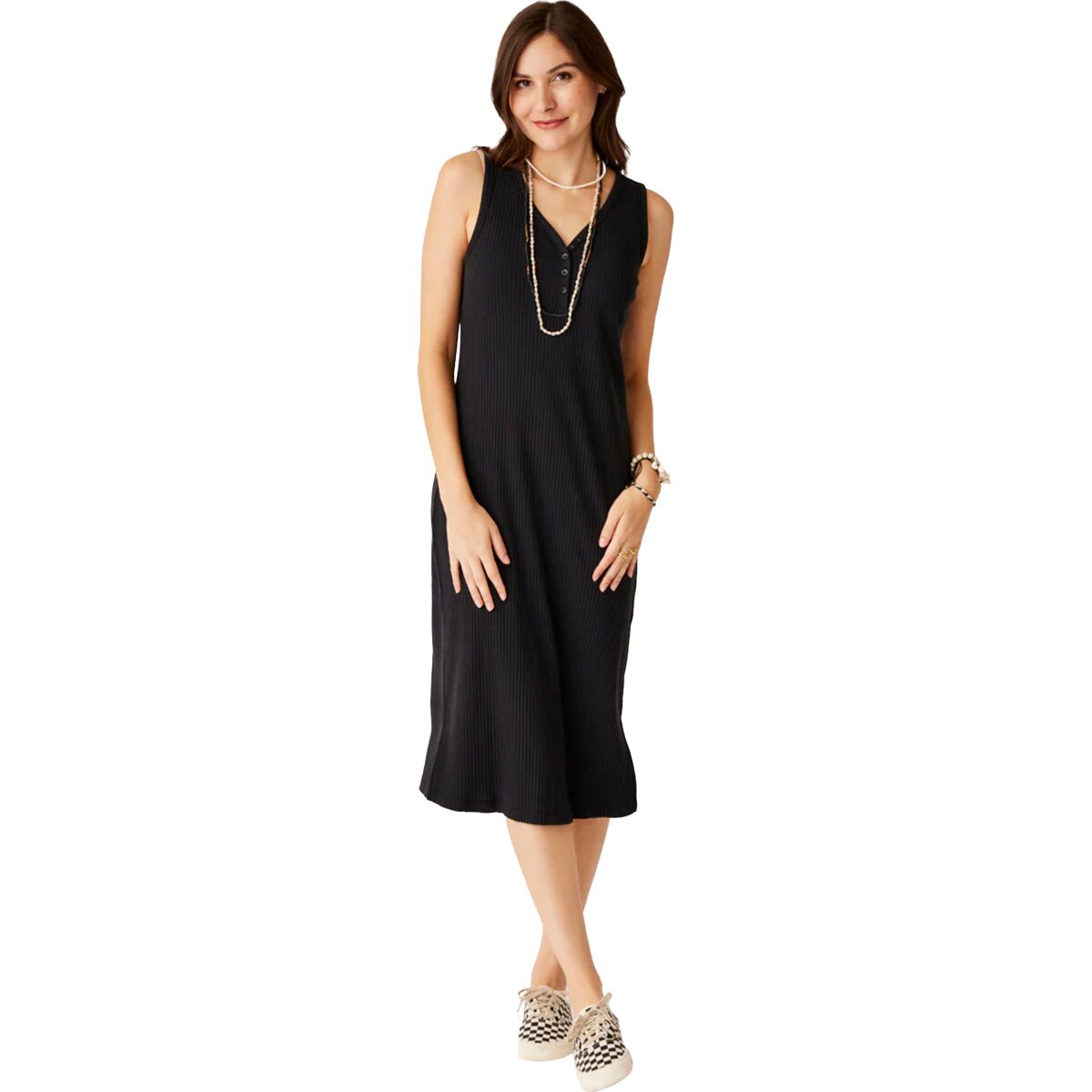 Image of Carve Designs Elodie Rib Dress - Women's Black, XS