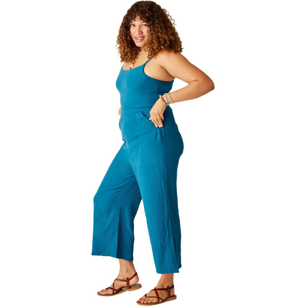 Carve Designs Knox Gauze Jumpsuit - Women's Azul, S