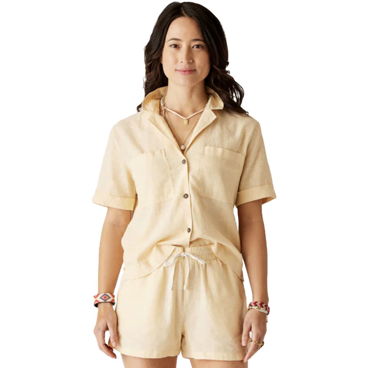Carve Designs Luca Linen Shirt - Women's Honey Chambray, XL