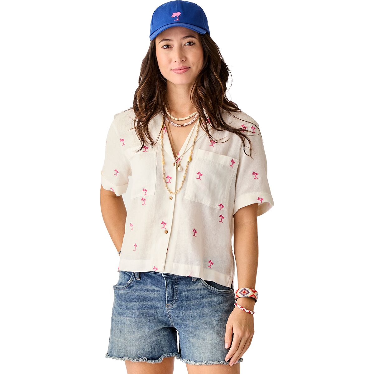 Carve Designs Carve Designs Luca Linen Shirt - Women's Rum Print, S