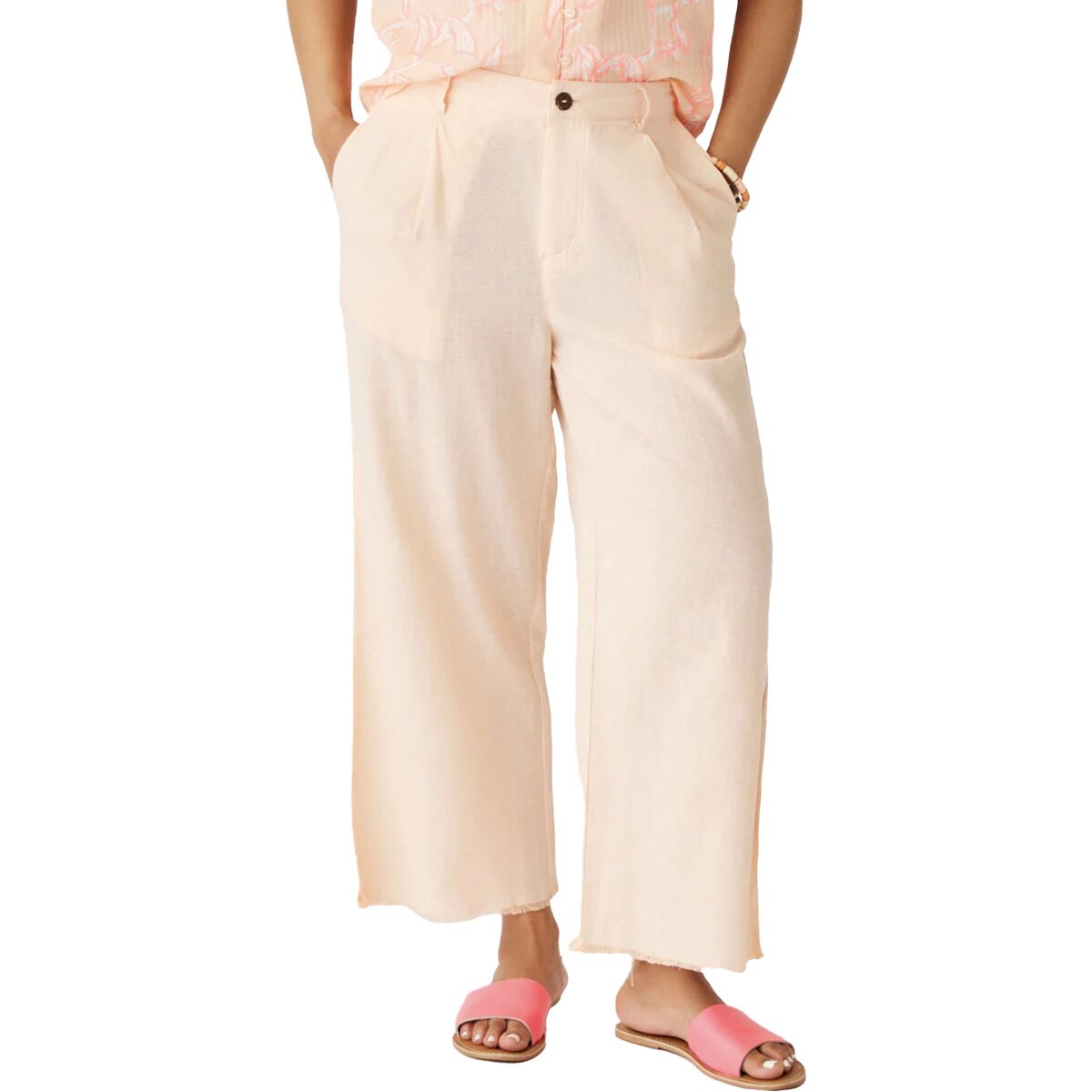 Carve Designs Carve Designs Suki Linen Pant - Women's Peach Chambray, L