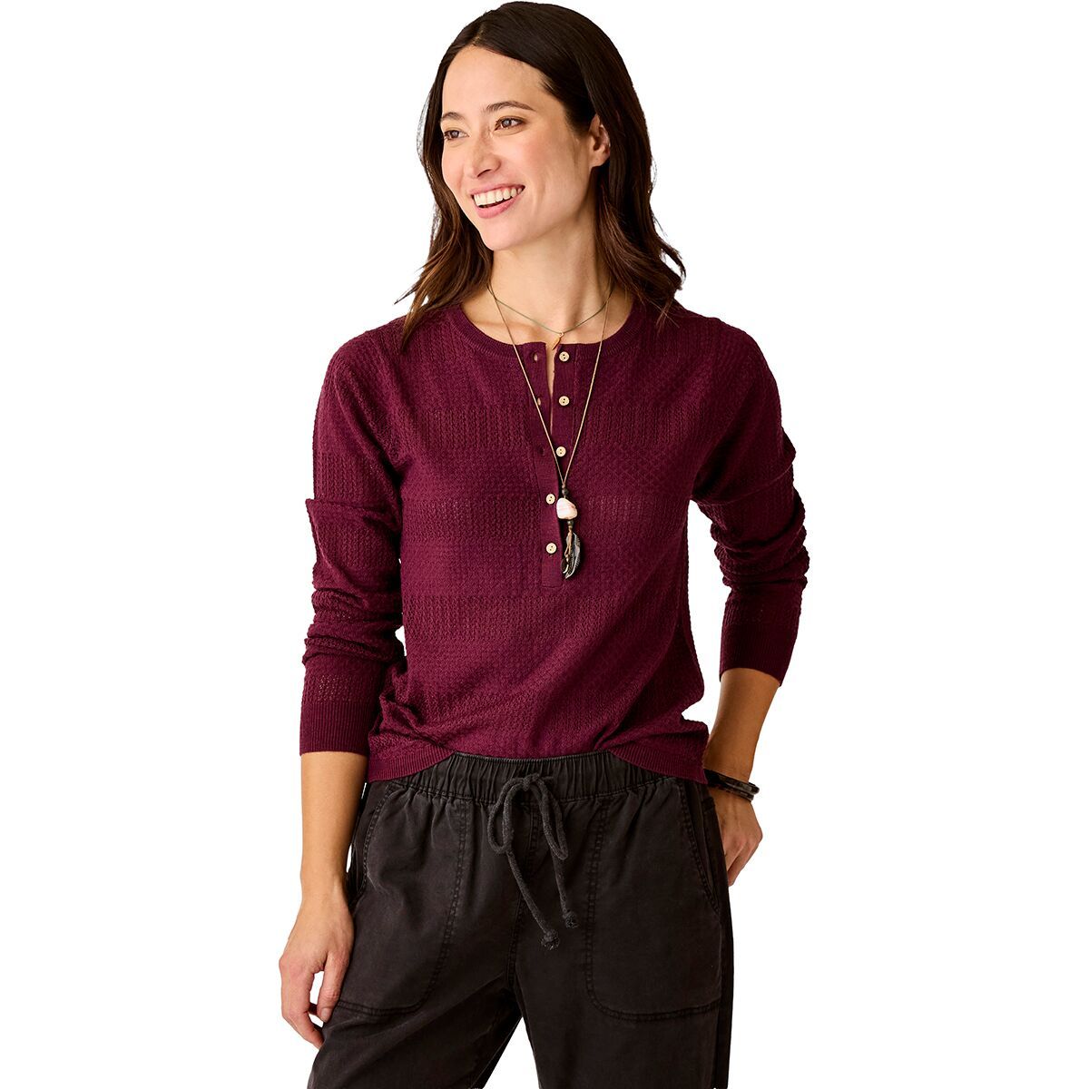 Image of Carve Designs Amara Pointelle Sweater - Women's Nirvana, S