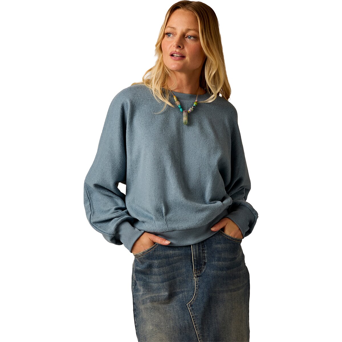 Image of Carve Designs Anneke Supersoft Dolman Top - Women's Blue Mirage Heather, S