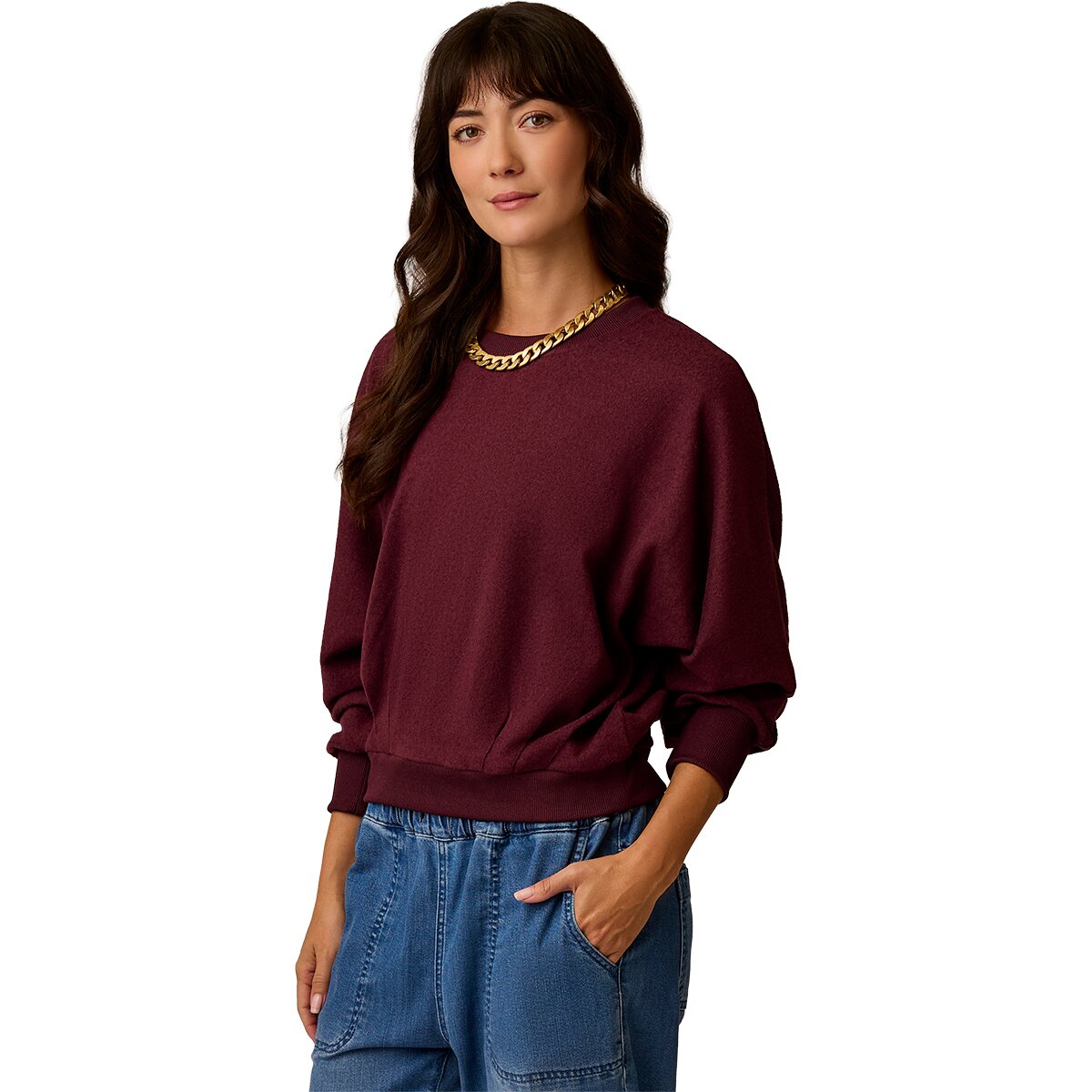 Image of Carve Designs Anneke Supersoft Dolman Top - Women's Sangria Heather, S
