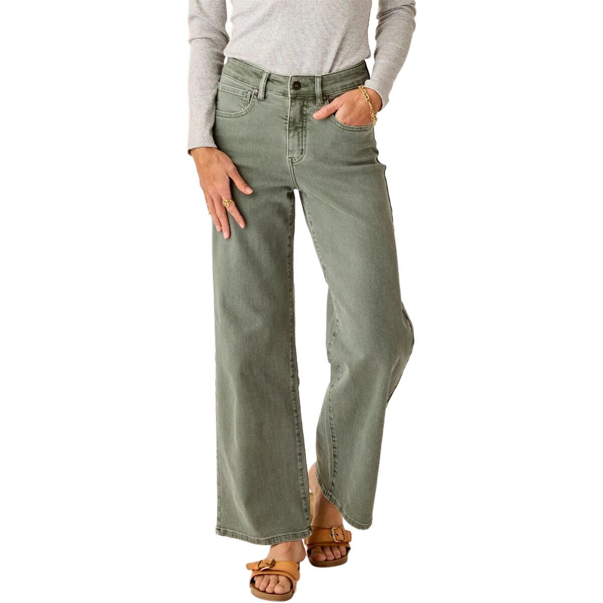 Image of Carve Designs Audrey Wide Leg Pant - Women's Fatigue, 8