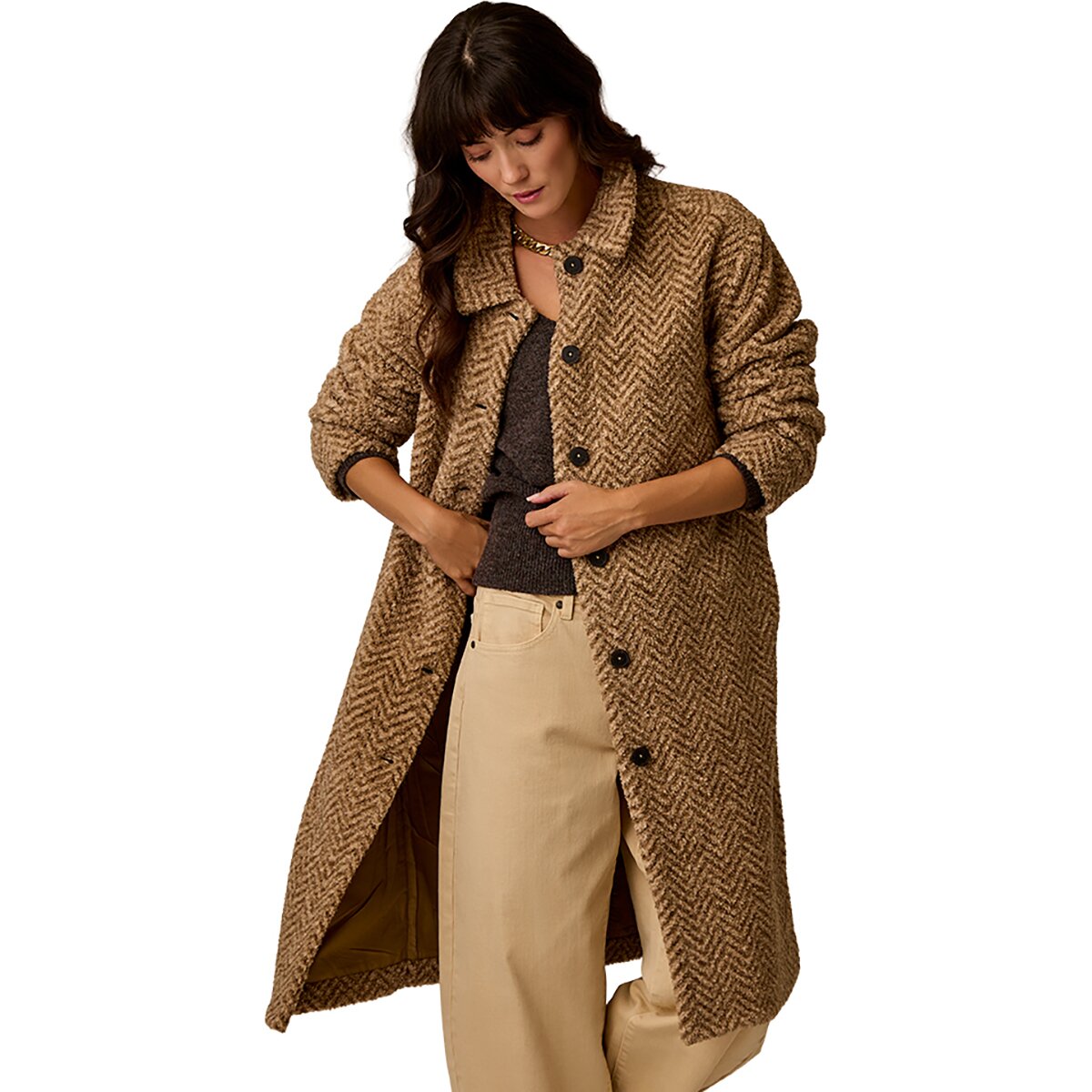 Image of Carve Designs Sutton Boucle Jacket - Women's Herringbone, S/M