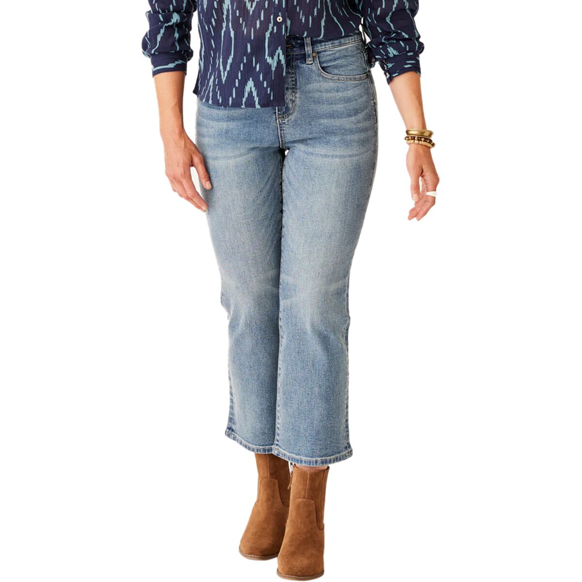 Image of Carve Designs Sylvie Crop Flare Pant - Women's Blue Ridge, 10