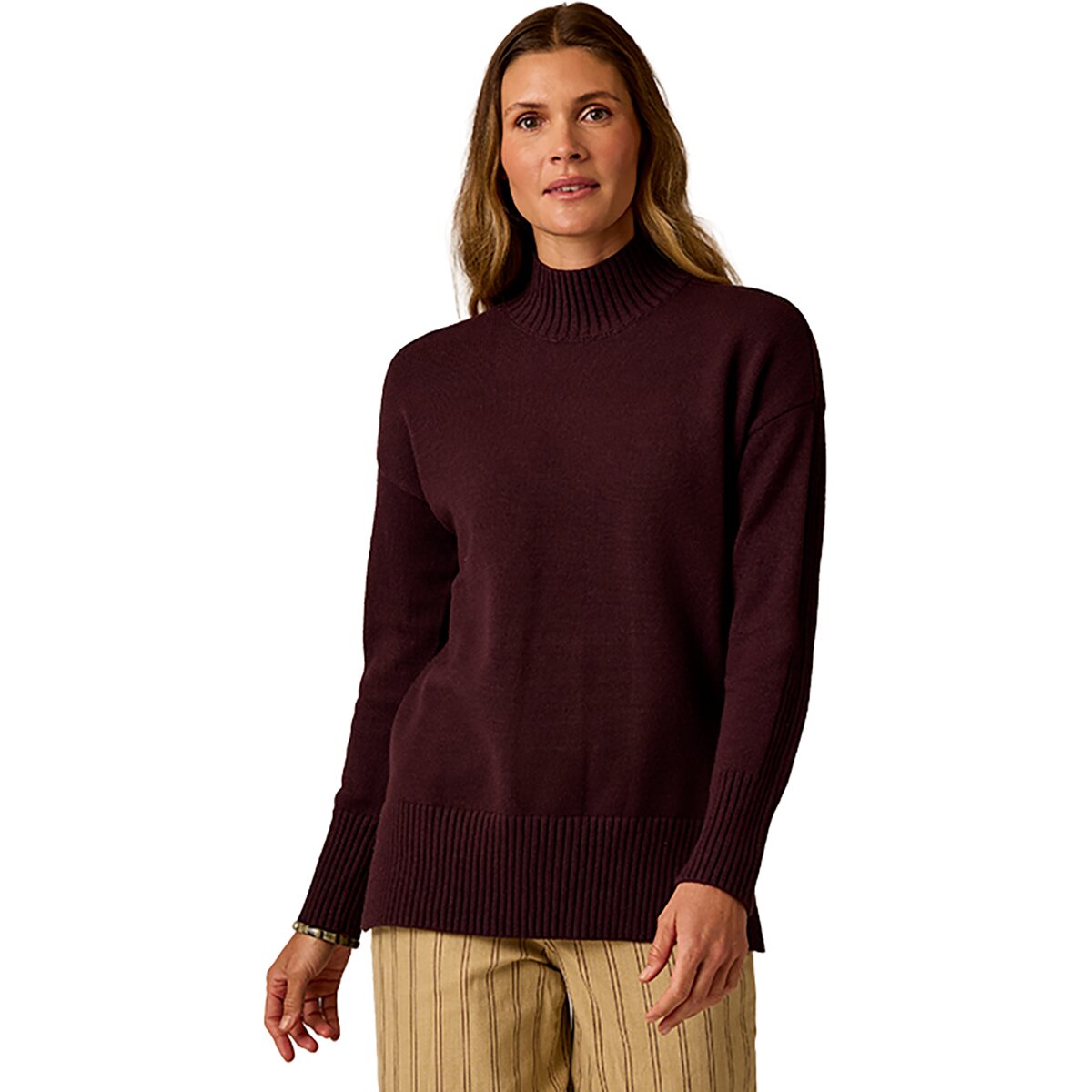 Image of Carve Designs Woodward Sweater - Women's Dark Plum, XS