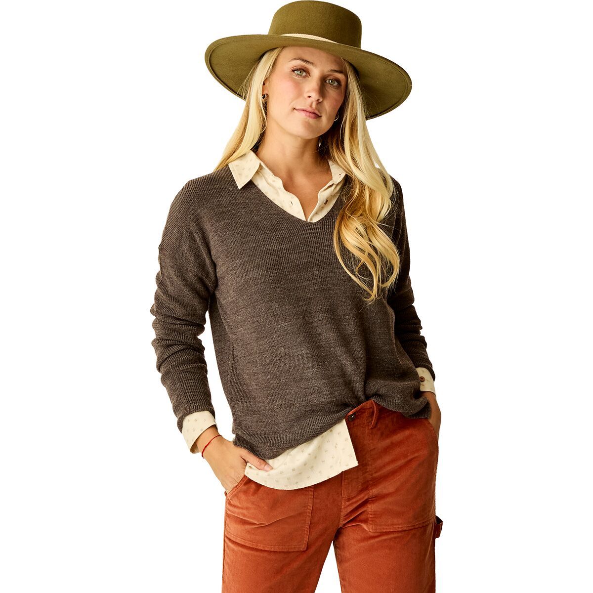 Carve Designs Zella Merino Sweater - Women's Espresso Heather, L