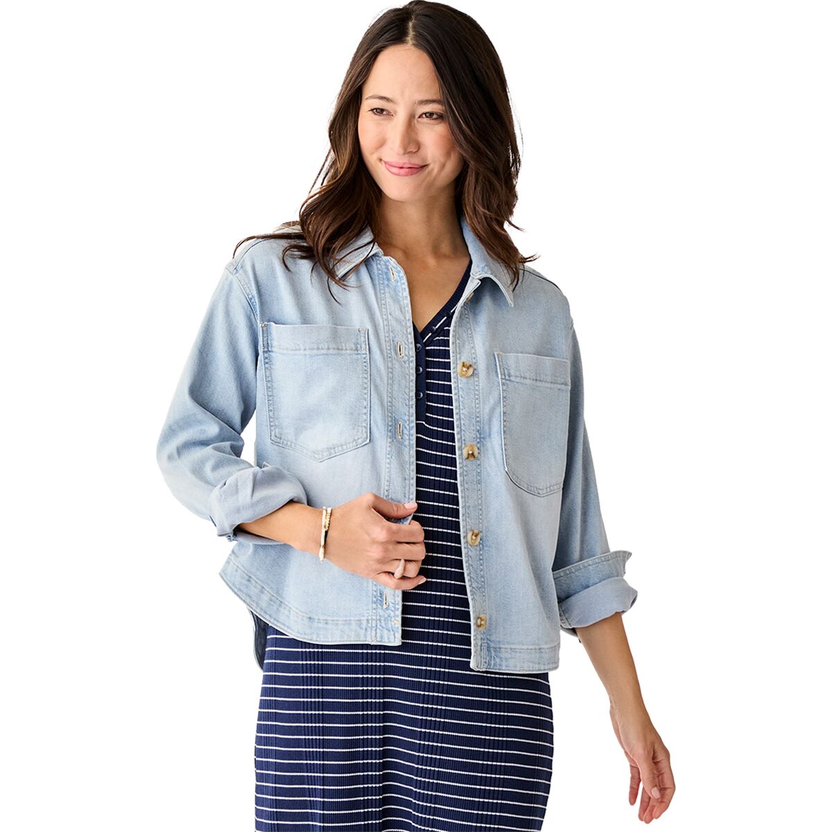 Carve Designs Carve Designs Flora Denim Shacket - Women's Savannah, M