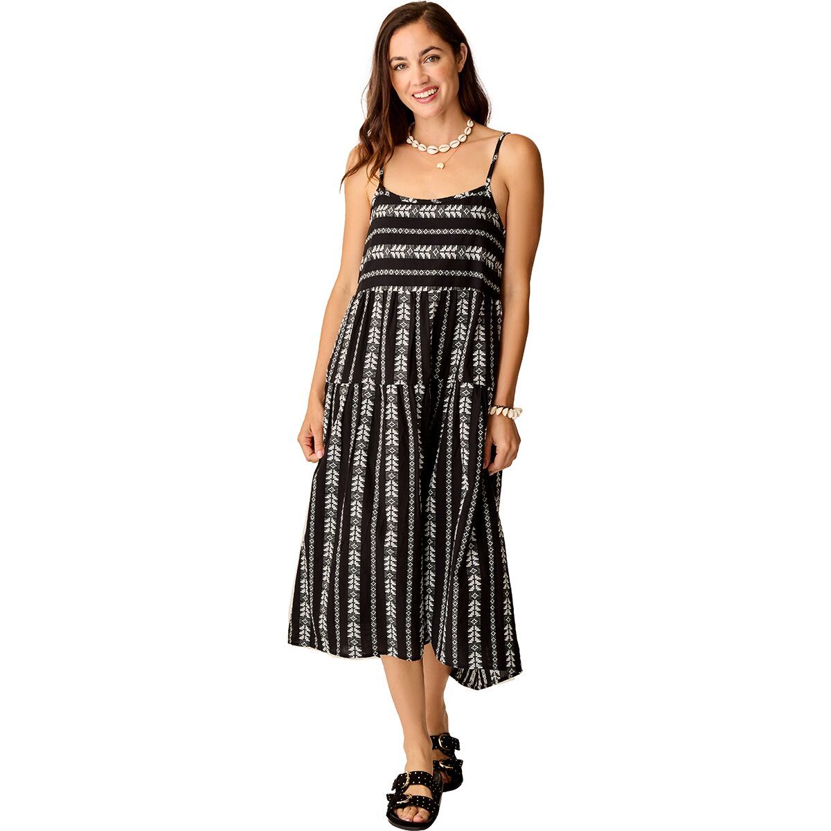 Image of Carve Designs Jacey Textured Dress - Women's Black Embroidered, S