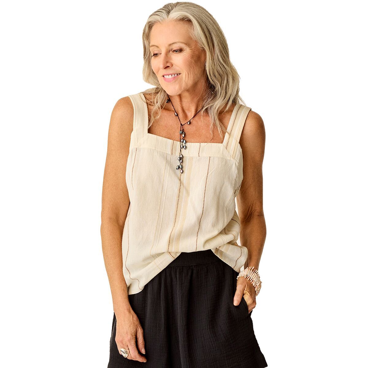 Image of Carve Designs Liv Stitched Top - Women's Birch Texture, XS