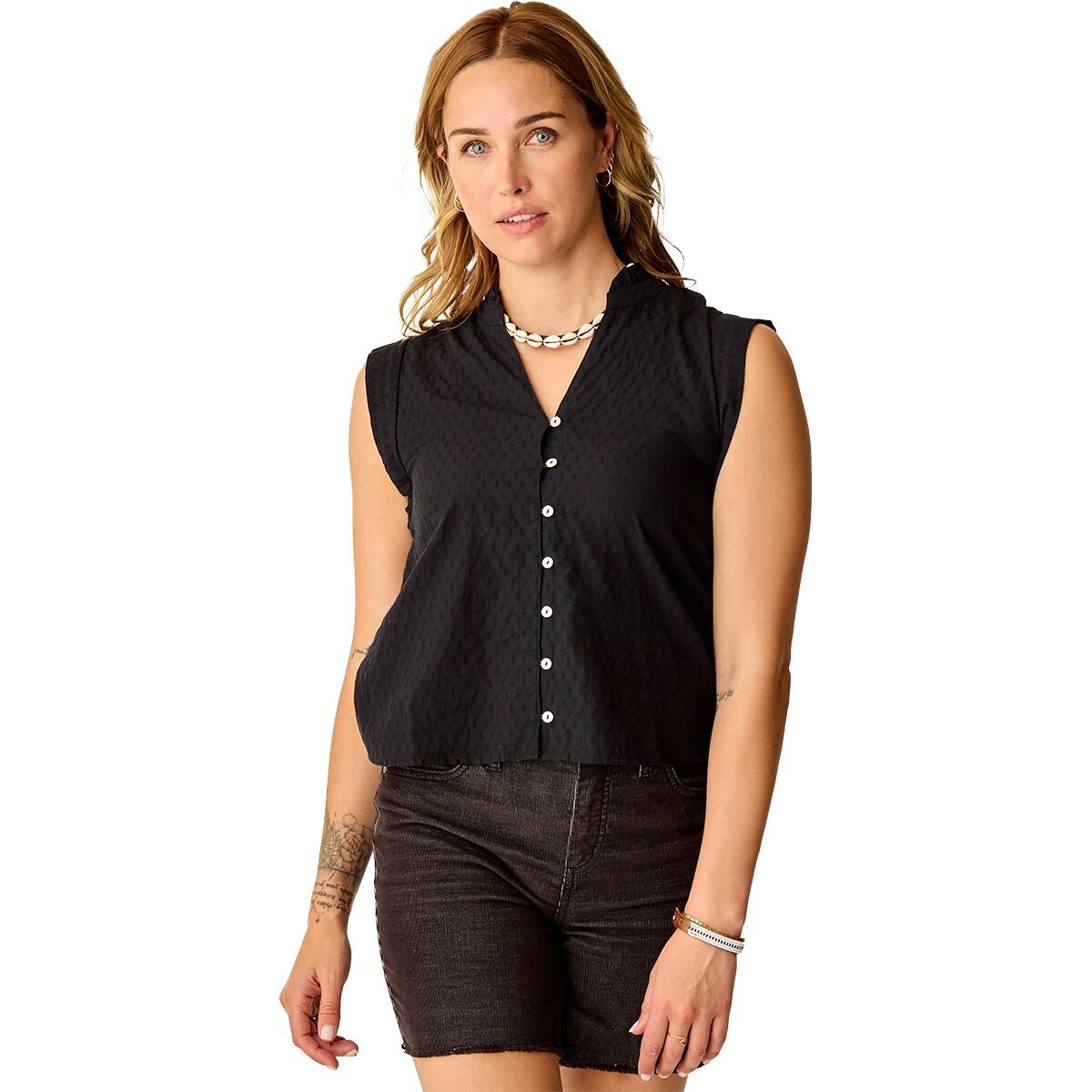 Image of Carve Designs Reagan Top - Women's Black Texture, XS