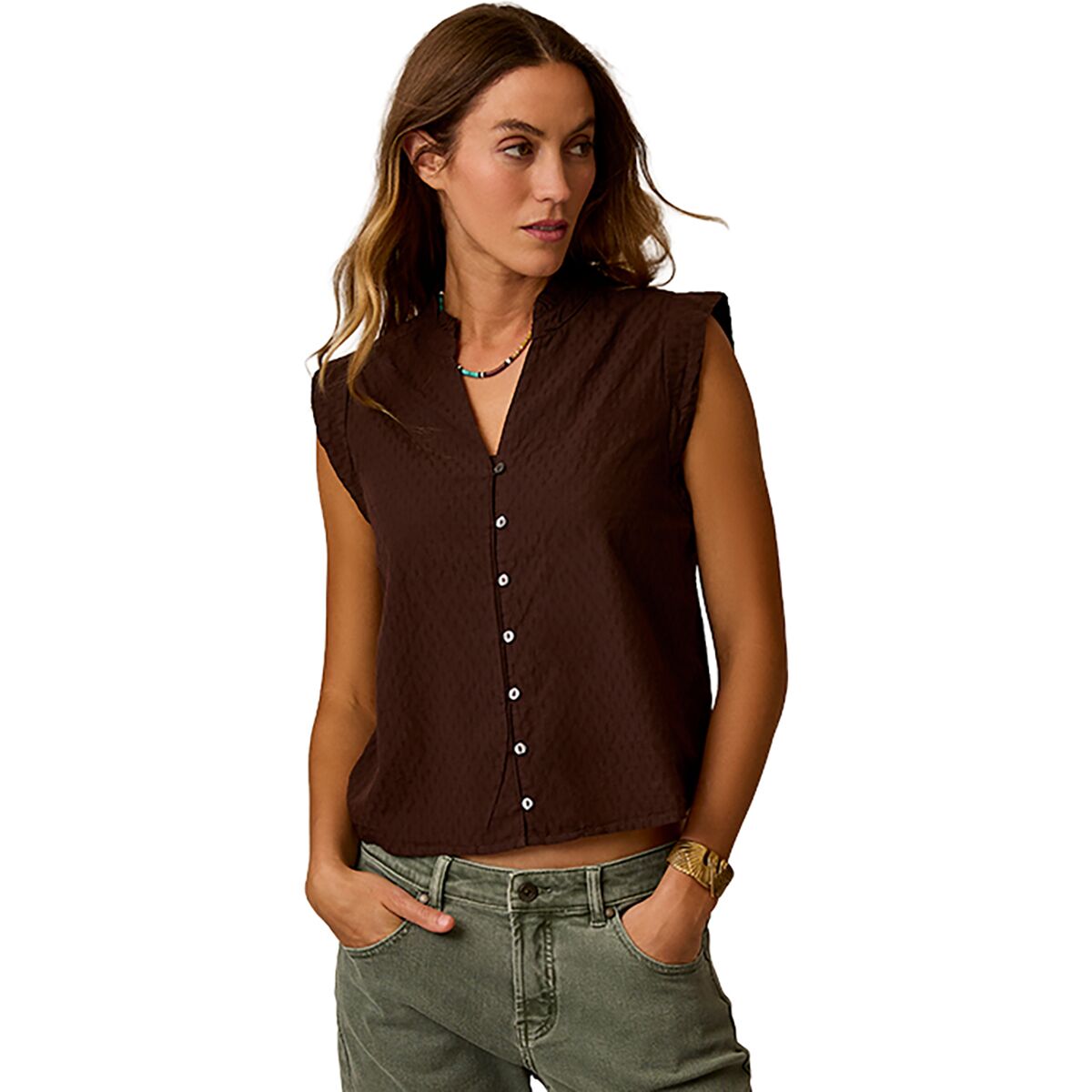 Image of Carve Designs Reagan Top - Women's Coffee, M