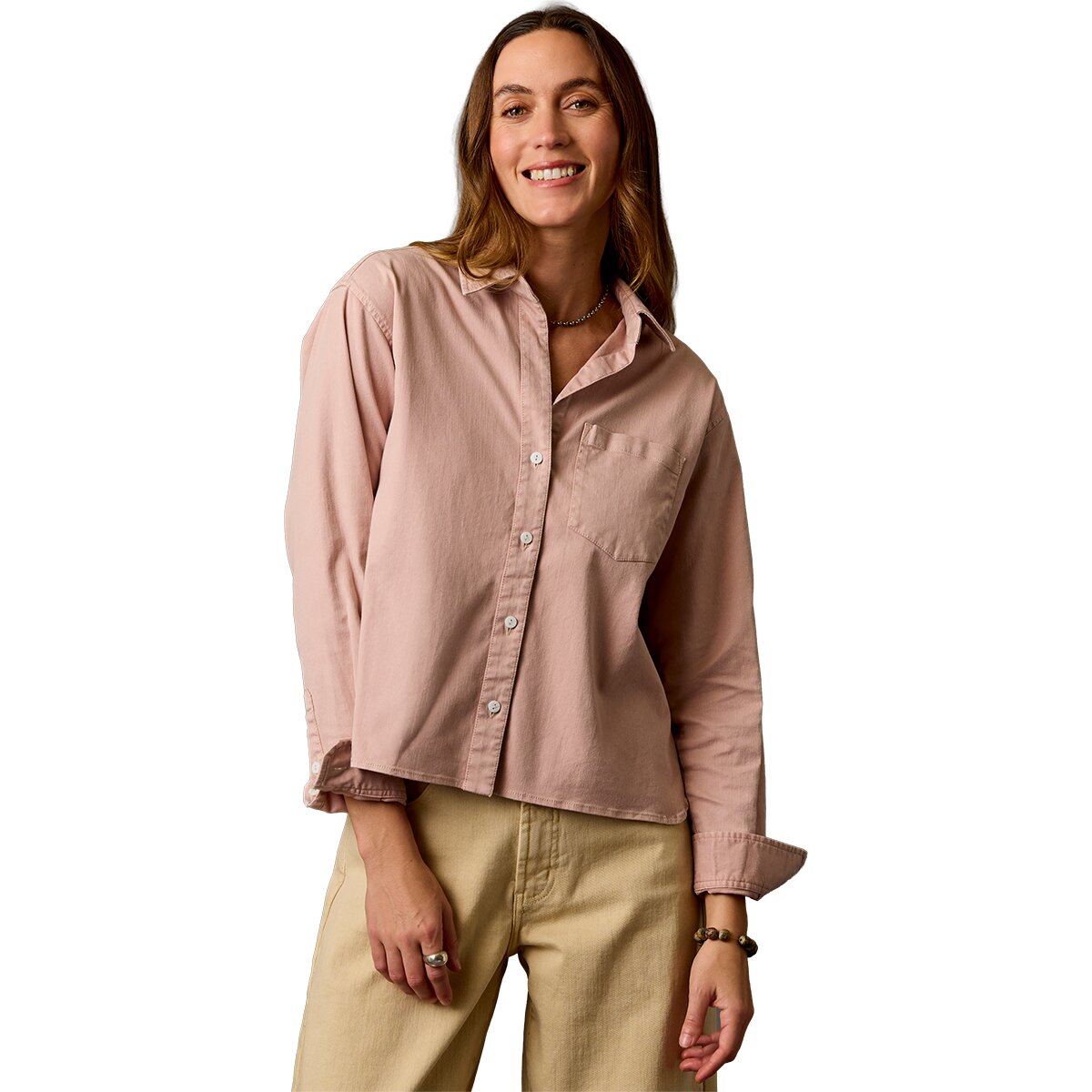 Image of Carve Designs Claire Twill Shirt - Women's Washed Adobe, XS
