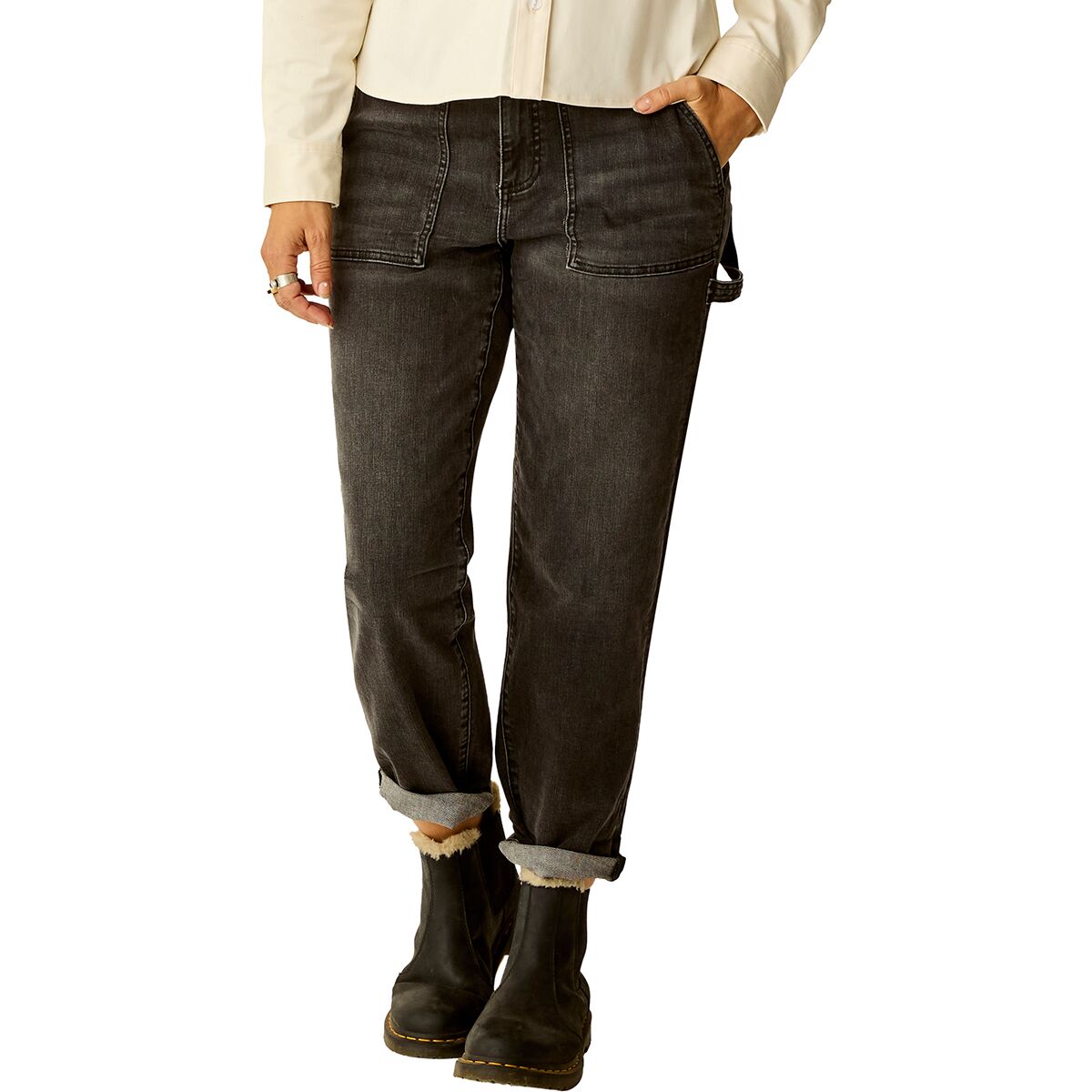 Image of Carve Designs Corey Denim Pant - Women's Washed Black, 4