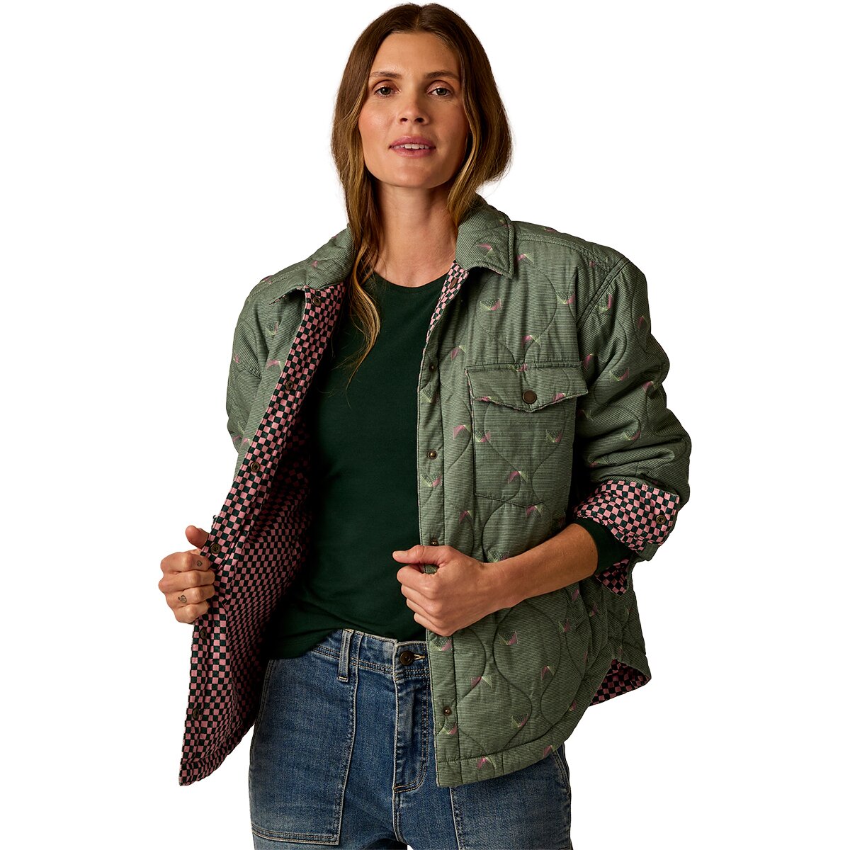 Image of Carve Designs Marais Reversible Jacket - Women's Vista/Check, S