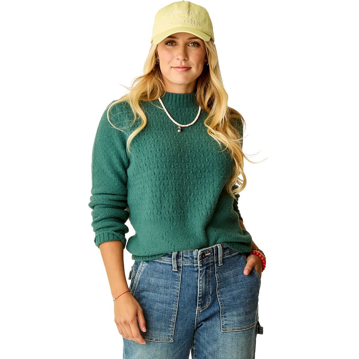 Carve Designs Monroe Stitched Sweater - Women's Bistro, M