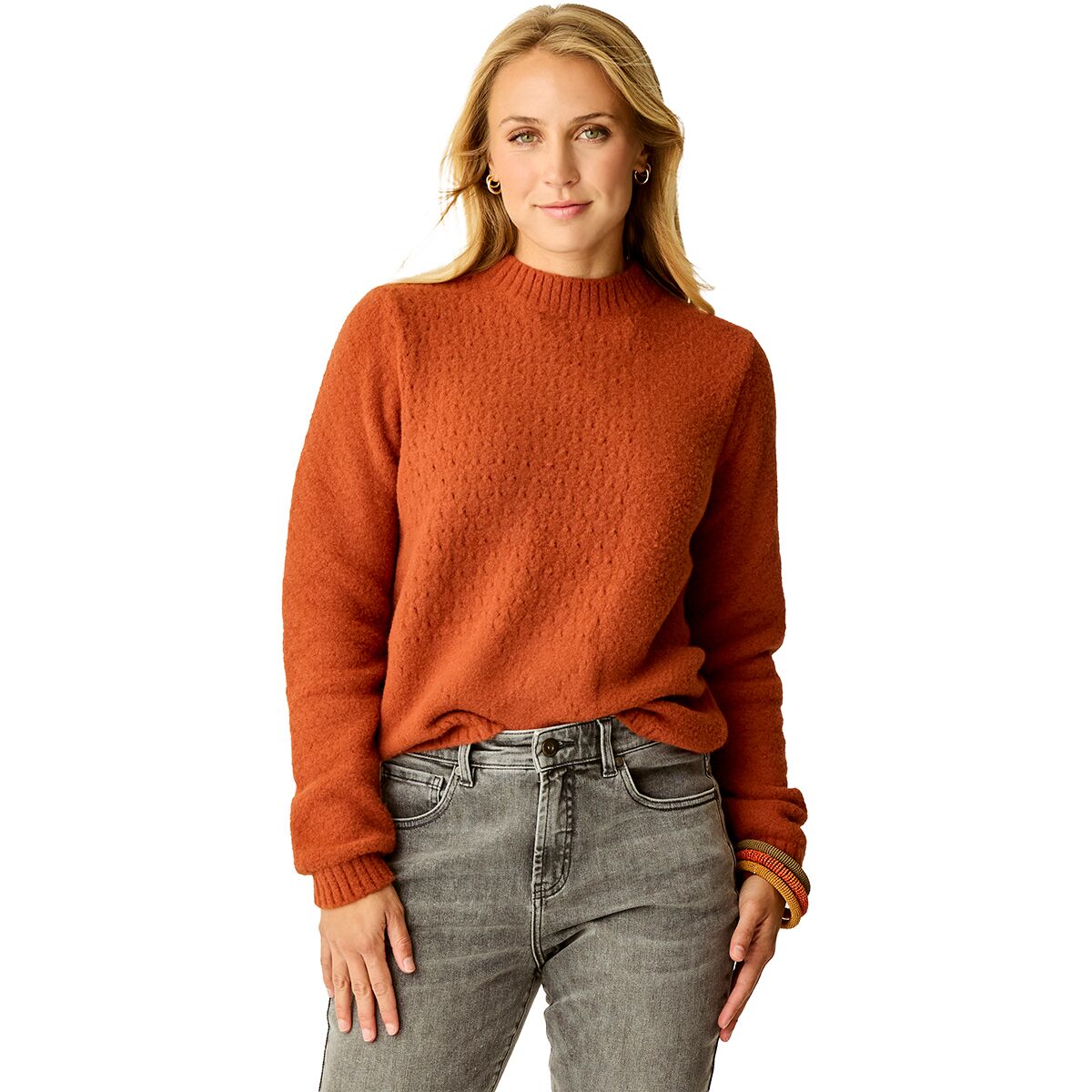Image of Carve Designs Monroe Stitched Sweater - Women's Copper, L