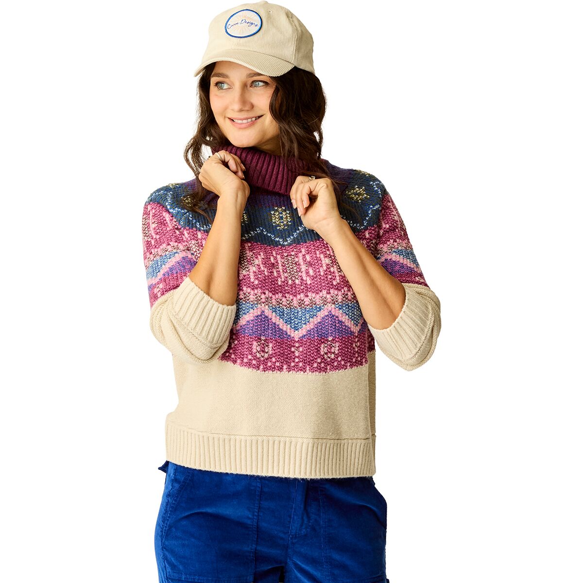 Carve Designs Carve Designs Neve Fairisle Turtleneck - Women's Birch Fairisle, XS