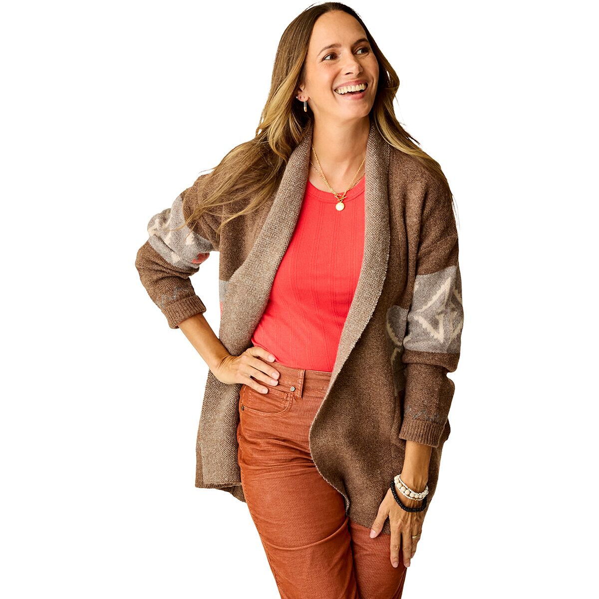 Image of Carve Designs Priya Jacquard Topper - Women's Sumac Pattern, M
