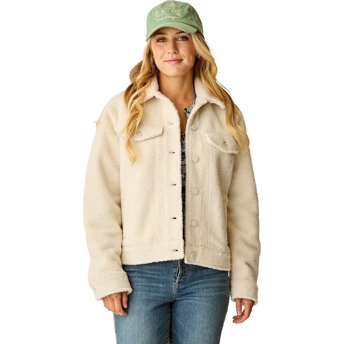 Image of Carve Designs Rhea Boucle Trucker Jacket - Women's Birch, XS