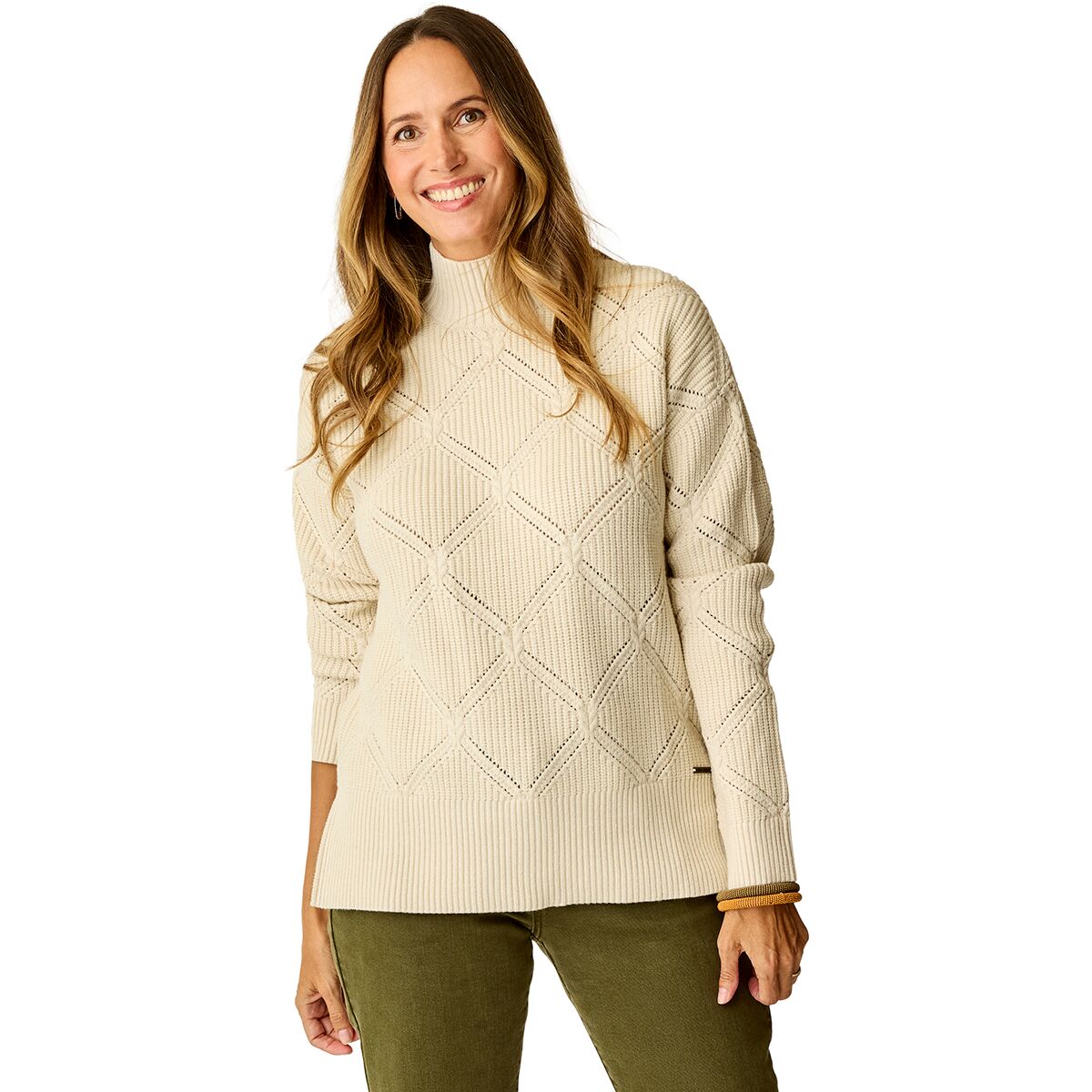 Image of Carve Designs Woodward Allover Sweater - Women's Birch, L