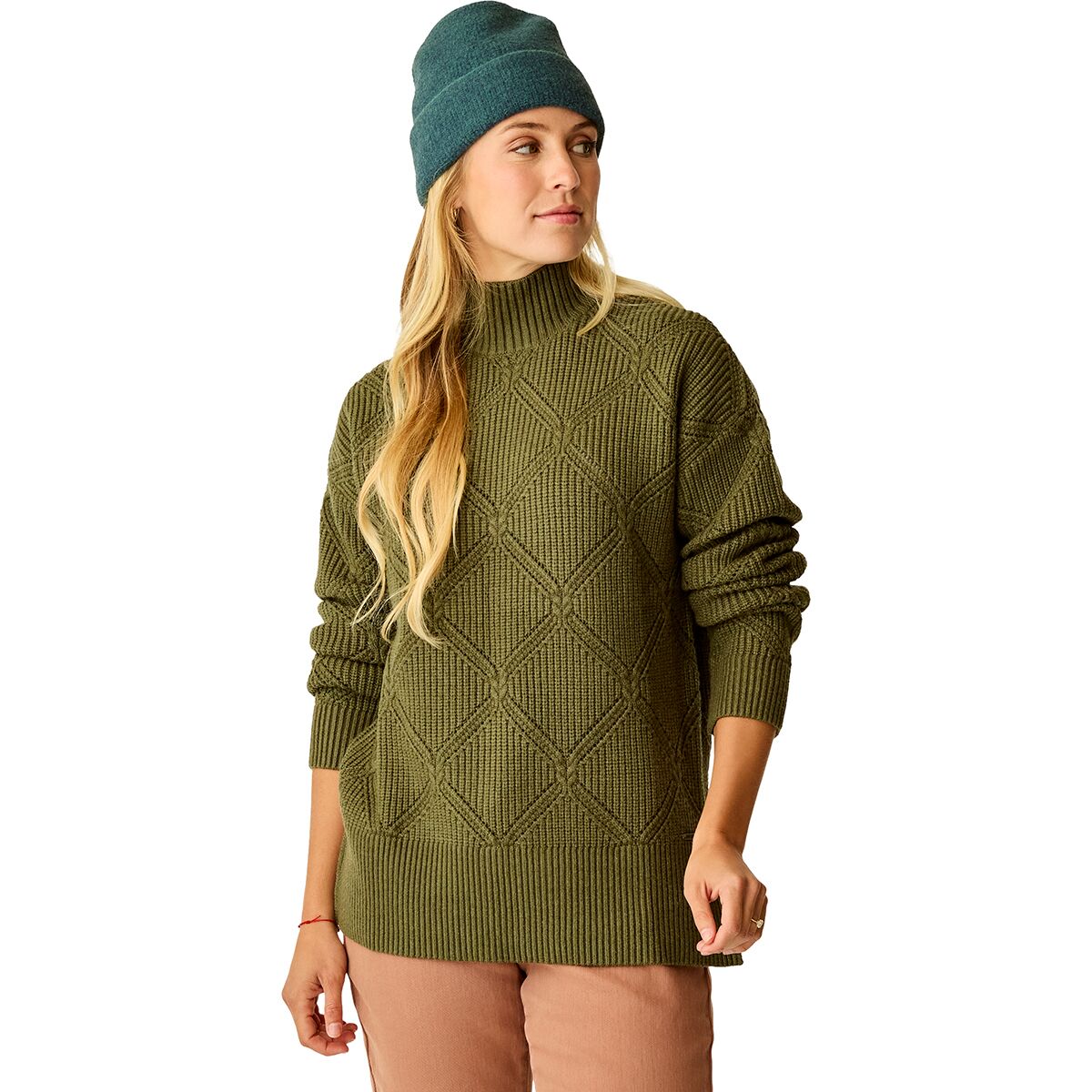 Image of Carve Designs Woodward Allover Sweater - Women's Fir Heather, S