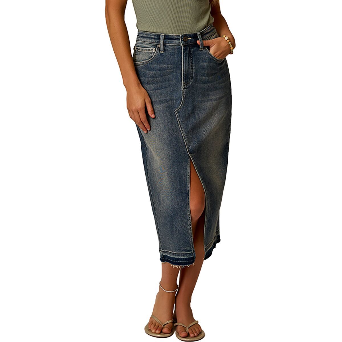 Image of Carve Designs Atlas Denim Skirt - Women's Favorite Fade, 10