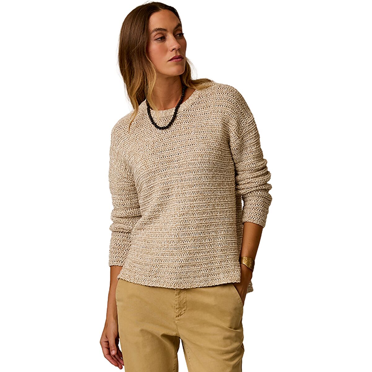 Image of Carve Designs Clarissa Marled Sweater - Women's Sand, L