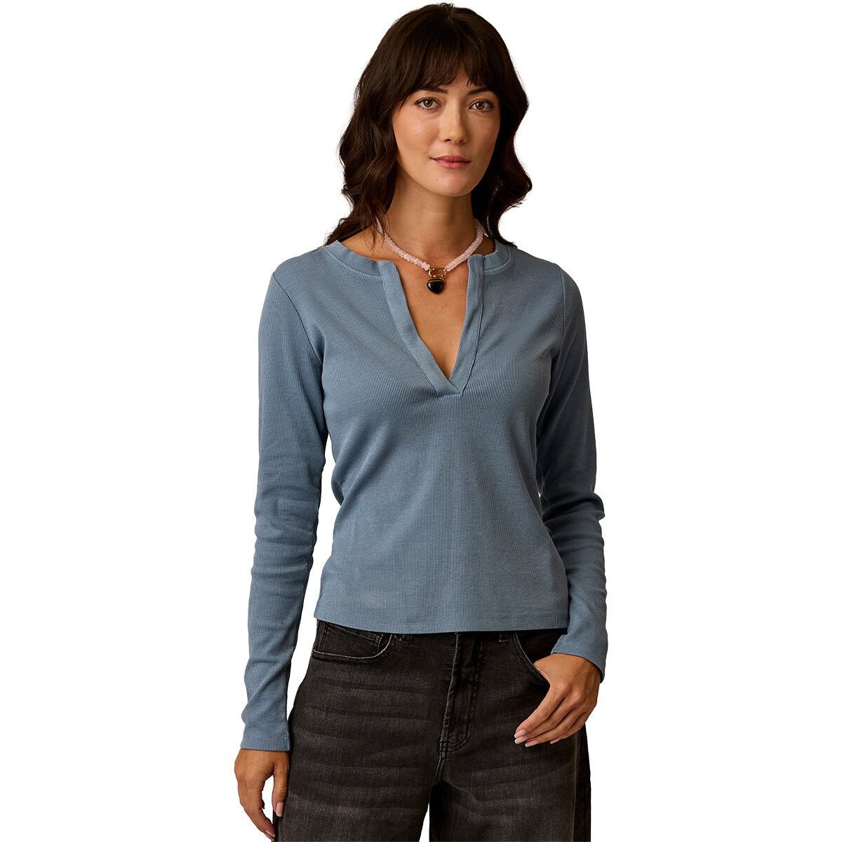 Image of Carve Designs Ever Henley Top - Women's Blue Mirage, S