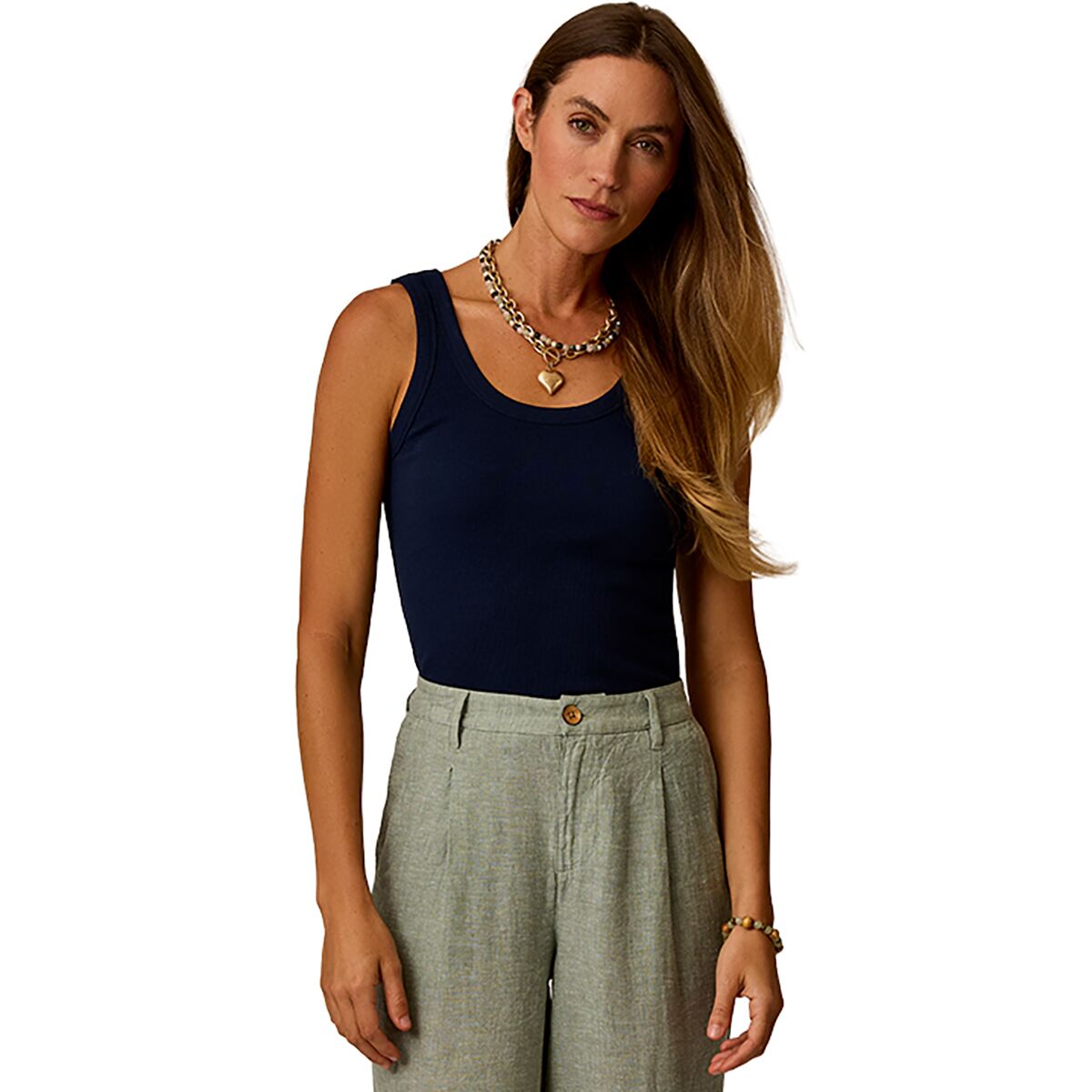 Image of Carve Designs Ever Rib Tank Top - Women's Navy, XL