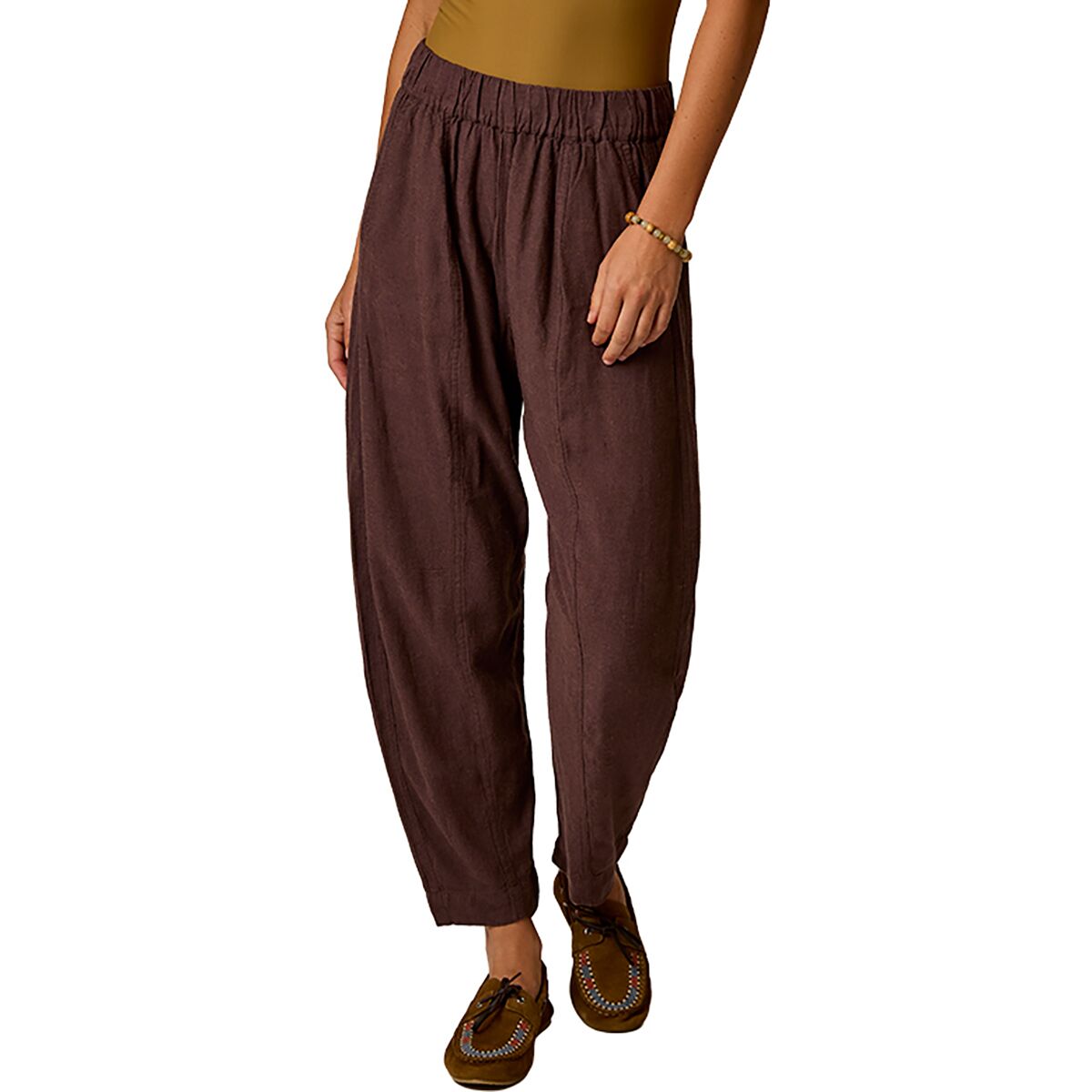 Image of Carve Designs Freya Linen Pant - Women's Coffee Chambray, L