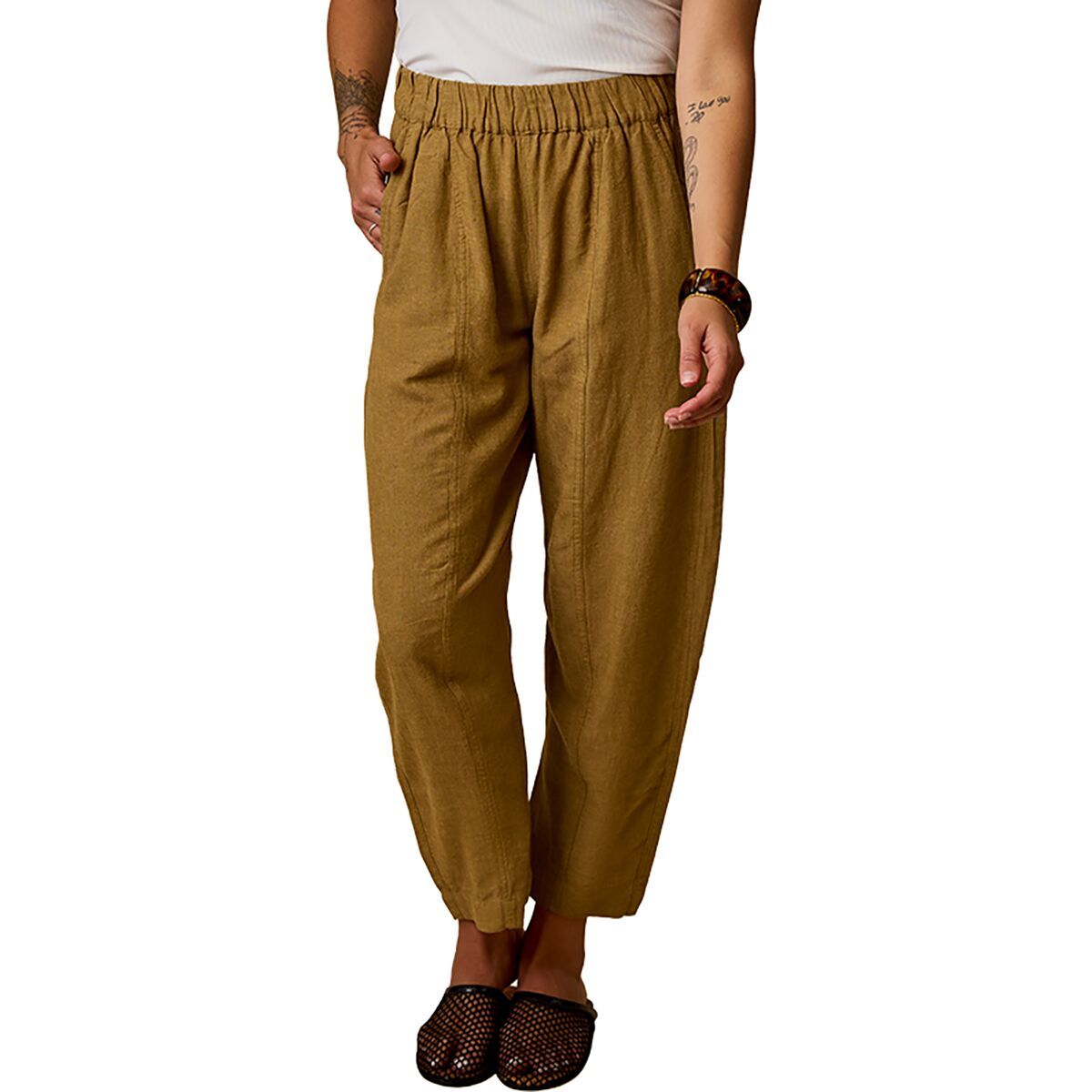Image of Carve Designs Freya Linen Pant - Women's Golden Chambray, L