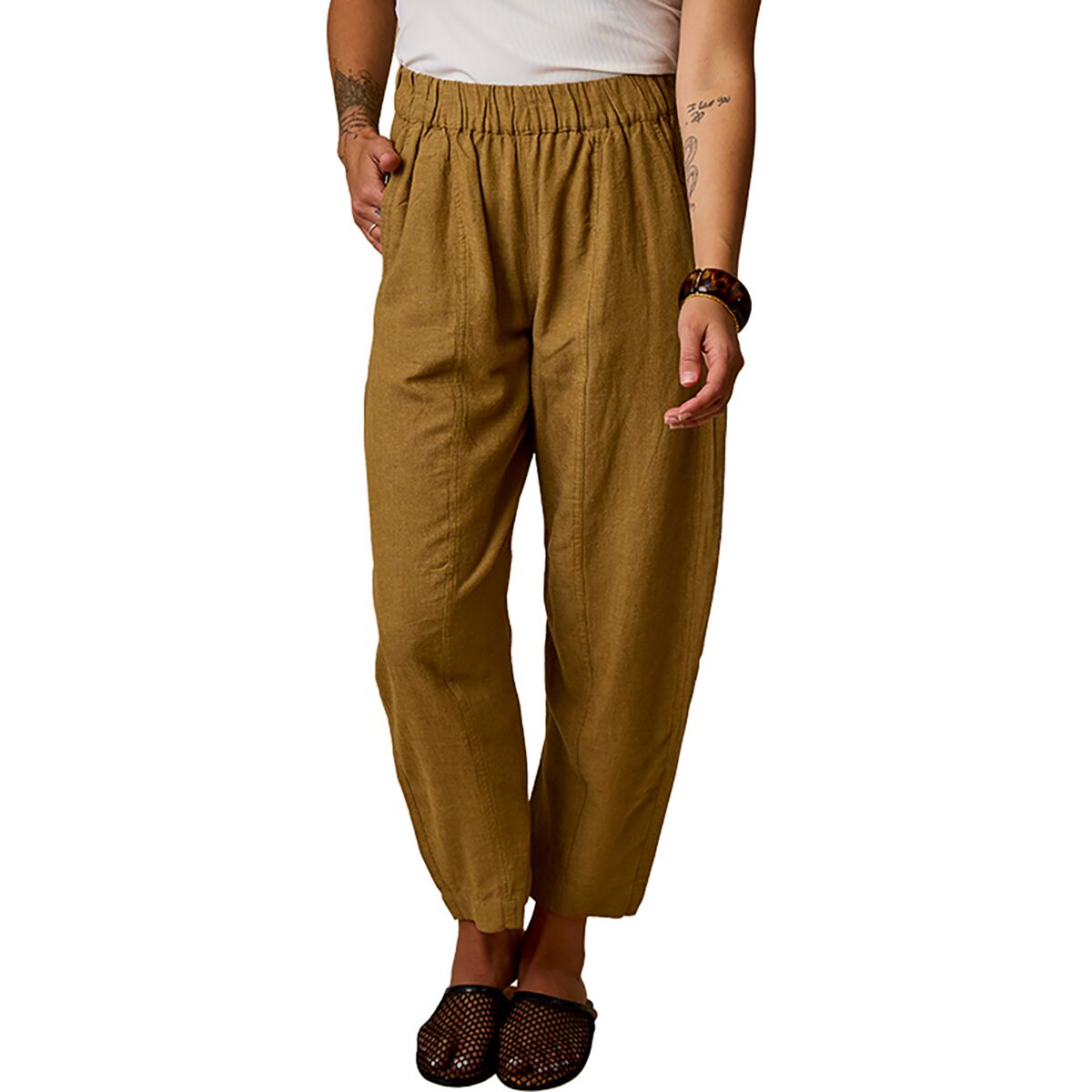 Image of Carve Designs Freya Linen Pant - Women's Golden Chambray, L