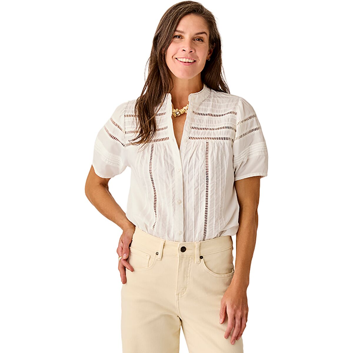 Image of Carve Designs Gabby Voile Top - Women's Cloud, XS