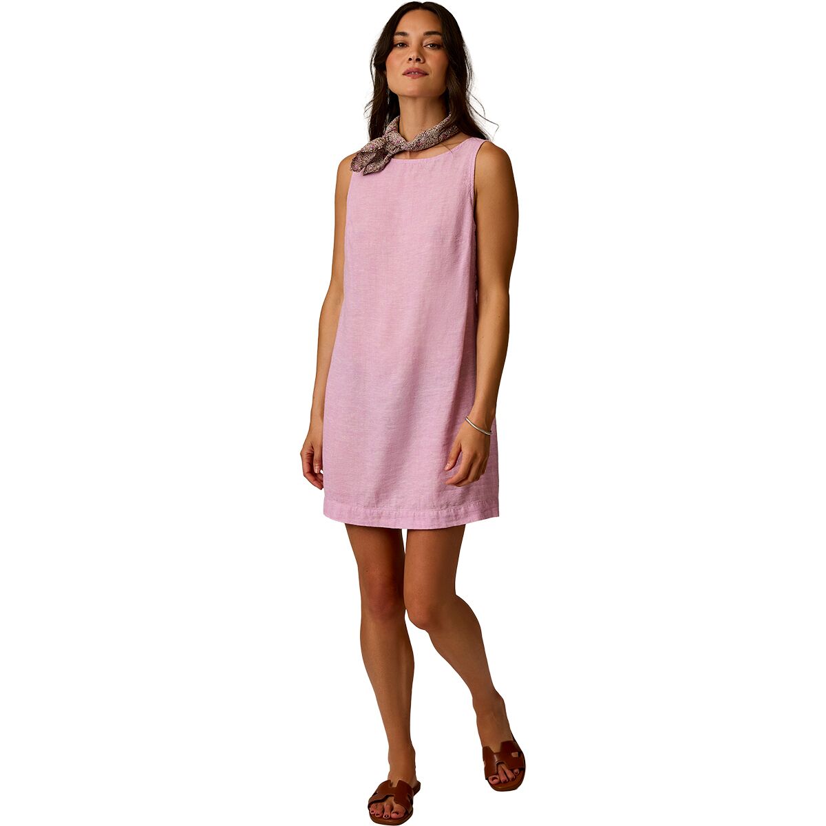 Image of Carve Designs Scottie Linen Dress - Women's Light Violet Chambray, XL
