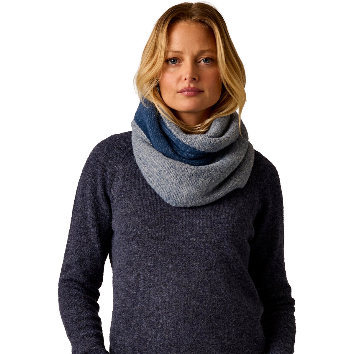 Image of Carve Designs Margot Scarf Deep Ocean Birdseye, One Size