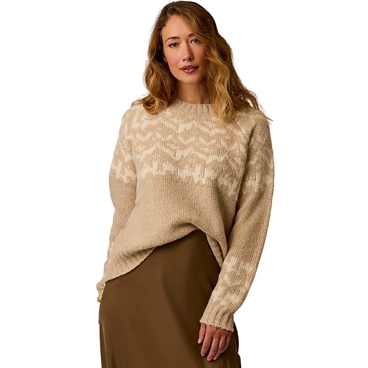 Image of Carve Designs Aria Fairisle Sweater - Women's Linen Fairisle, L
