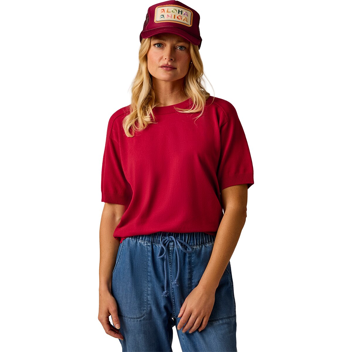 Image of Carve Designs Josie Sweater T-Shirt - Women's Crimson, L