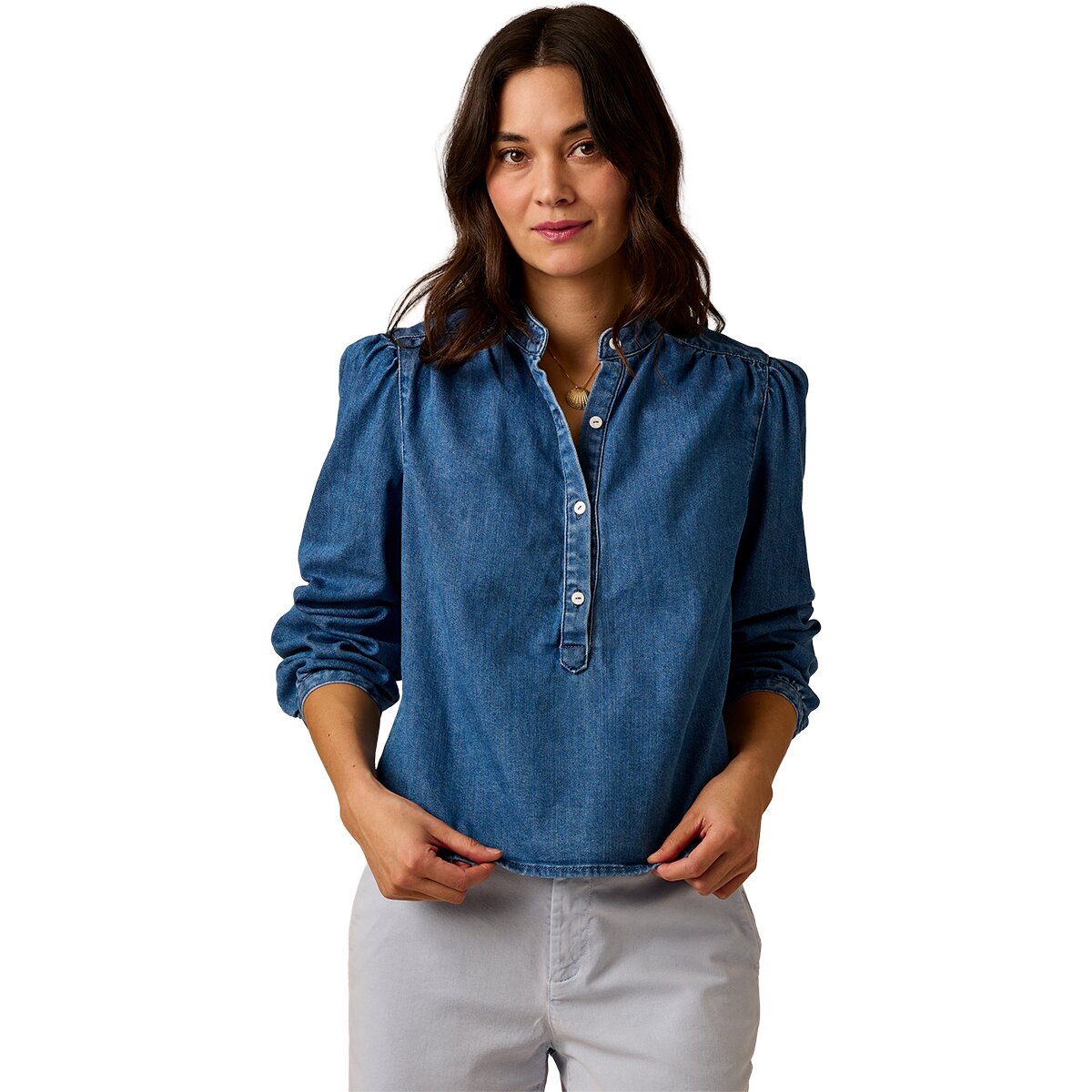 Image of Carve Designs Marin Lightweight Denim Top - Women's Magnolia, S