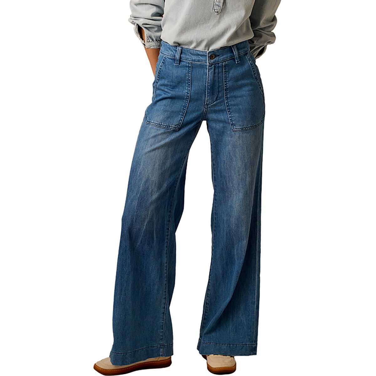Image of Carve Designs Marin Lightweight Denim Top - Women's Savannah, L