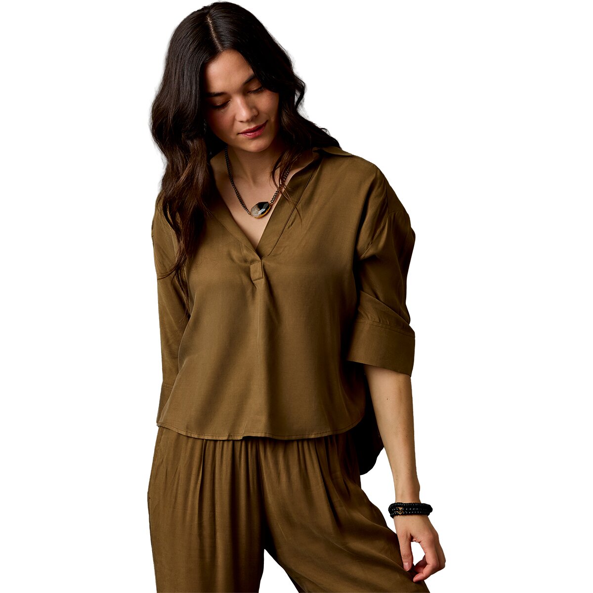 Image of Carve Designs Nova Kindsilk Top - Women's Teak, XS
