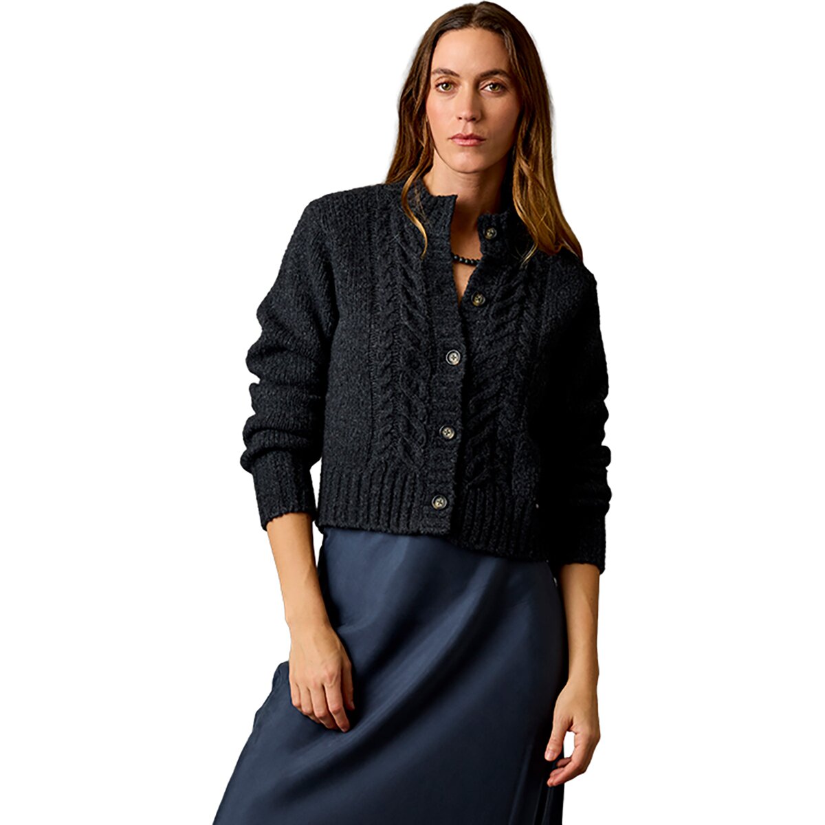 Image of Carve Designs Poppy Cropped Cardigan - Women's Wall Street, S
